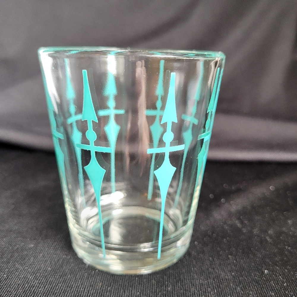 Vintage MCM Single Atomic Turquoise Glass